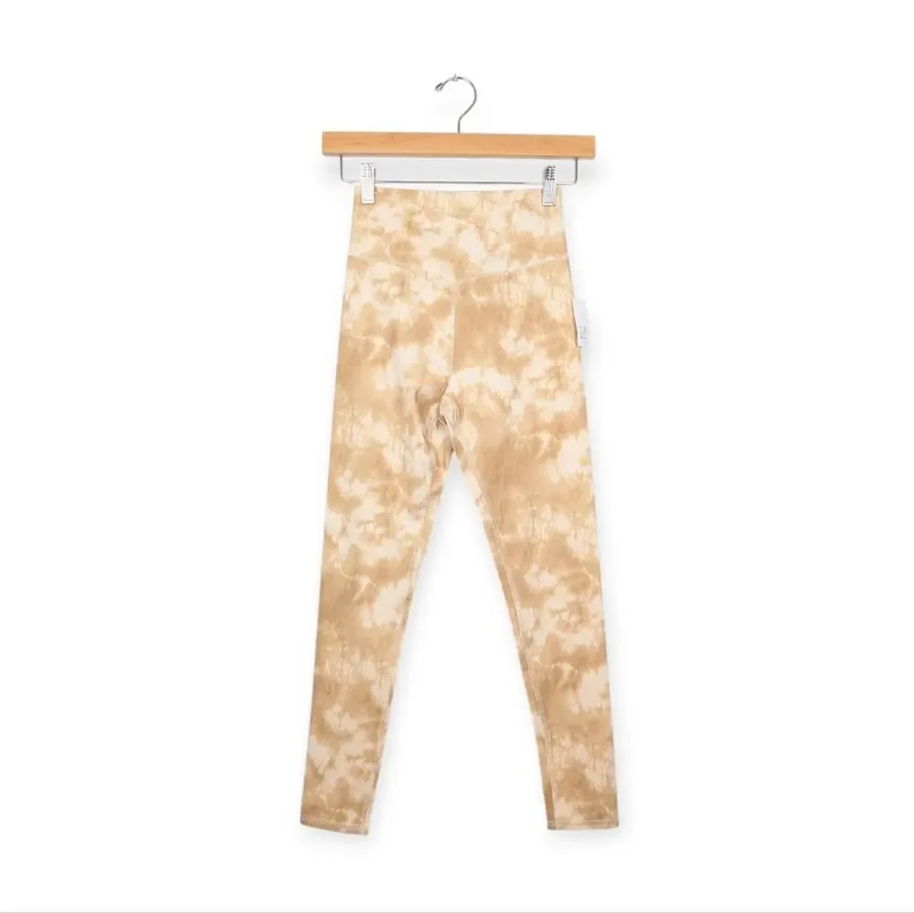 NWT GAP Fit Teen Neutral Tie Dye Cross Over Leggings Size Girl's 12
